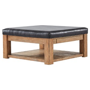 Southgate Natural Cocktail Ottoman Brown - Inspire Q