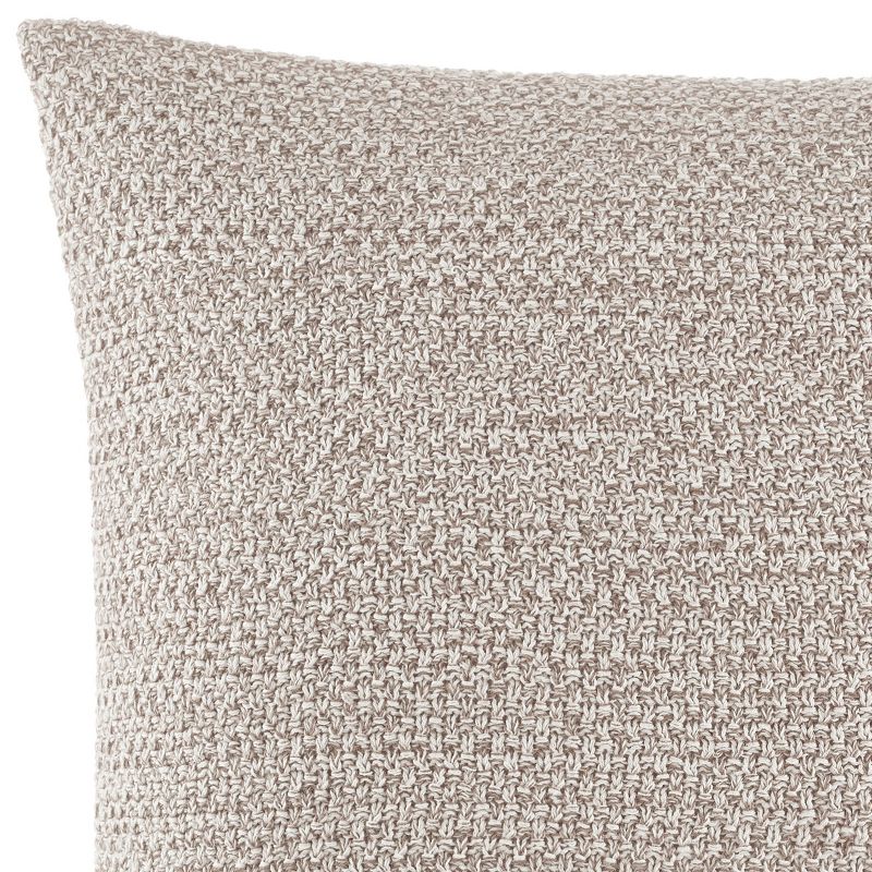 Kenneth Cole New York Kcny Essentials Throw Pillow, Knit, Linen Ash, 16" X 16", 2 of 4