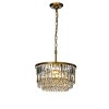 ALOADECOR 3 Lights 16" Modern Glam Gold Round Chandelier With Clear Crystal - 3 of 4