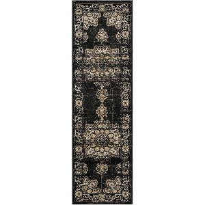 Hauteloom Lostwithiel Black Medallion Rug - 1 of 4