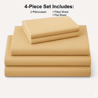 Rug Branch California Cotton Club Sheet Set – 600 Thread Count, 100% Long-Staple Cotton, Soft Sateen Weave