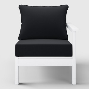 WestinTrends  Avalon Outdoor Patio HDPE Right Arm Facing Sectional Corner Club Chair with Patio Cushions - 1 of 4