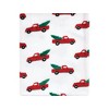 Hudson Baby Unisex Baby Silky Plush and Coral Fleece Blanket, Christmas Tree Truck, 30x36 inches - 3 of 4