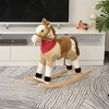 Qaba Kids Plush Ride-On Rocking Horse Toy Cowboy Rocker with Fun Realistic Sounds for Child 3-6 Years Old - 2 of 4