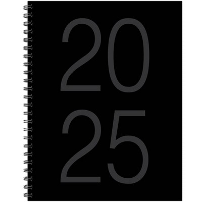 Willow Creek Press Black 2025 8.5"x11" Softcvr Weekly Planner: Spiral Binding, Paper Material, January-December, All Ages