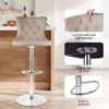 PAGED Velvet Swivel Bar Stools Set of 2, Height Adjustable Bar Chairs with Metal Footrest, Modern Dining Chairs for Kitchen Island - 3 of 4