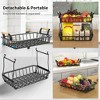 ADIVO 2 Tier Fruit Bowl Carbon Steel Kitchen Countertop for Fruit and Vegetable Basket Storage - Black - 4 of 4