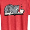 Women's - Instant Message - Cat On Book Short Sleeve Graphic T-Shirt - 2 of 4