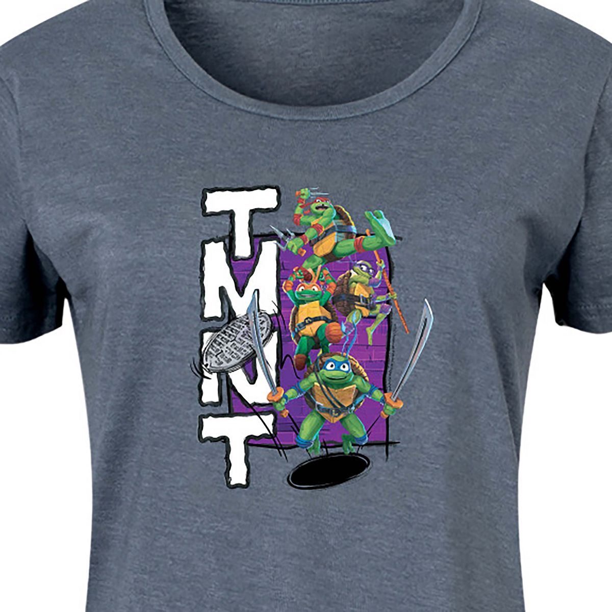Women's - Teenage Mutant Ninja Turtles - Donatello, Raphael, Leonardo, & Michelangelo Graphic T-shirt Dress - thumbnail 2
