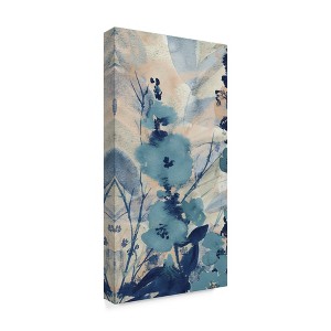 Trademark Fine Art -Marietta Cohen Art And Design 'Blue Floral Textile 2' Canvas Art - 1 of 3