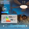Kviflon 48 Inch Flush Mount Low Profile Ceiling Fan with Light,Easy to Install ,for Bedroom,Kitchen,Living Room,Bedroom,Patio - 2 of 4