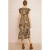 Women's Ruffled Pocket Printed Dress - entro - 3 of 4