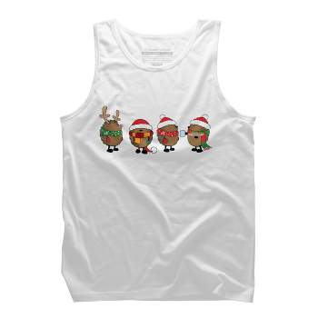 Men's Design By Humans Christmas hedgehogs By Mangulica Tank Top