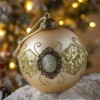 SEVOBAL Tree Ornaments 6PCS Set Christmas Ball Ornaments 3.9" Glass Hanging Balls for Tree Decor Holiday Party Set, Gold, 3.9"*3.9"*3.9" - 3 of 4