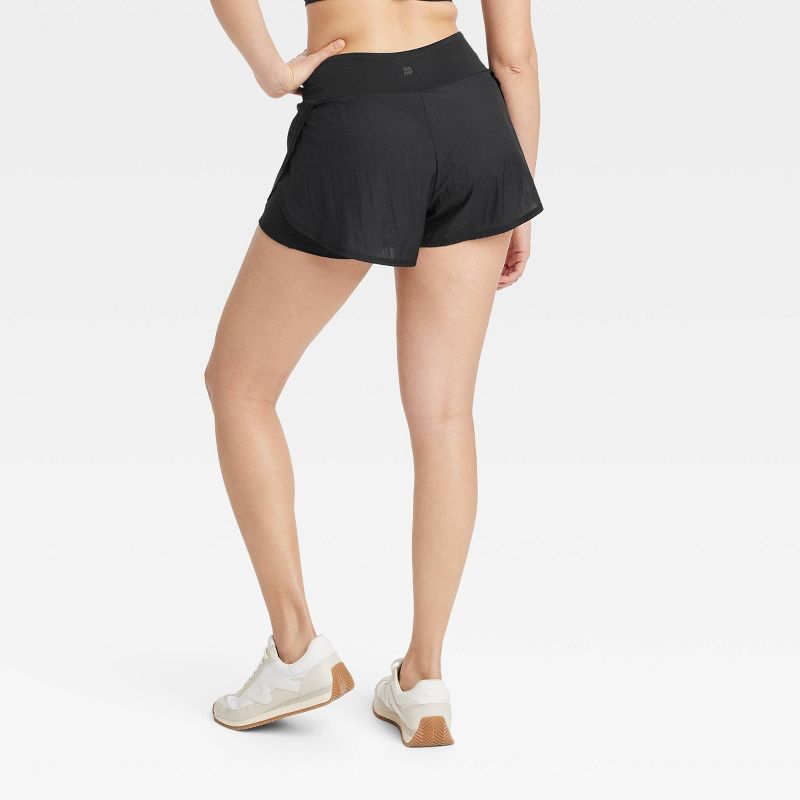 Women's Woven High-Rise 2-in-1 Run Shorts 3" - All In Motion™, 2 of 7