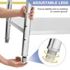 Stainless Steel Kitchen Cart, 48 x 24 x 35 inches Prep Table with Adjustable Shelf and Backsplash - 4 of 4