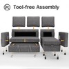 Dyonery 2 in 1 Pull Out Couch with Reversible Storage Chaise for Room 81"Sectional L-Shaped Couch Sofa Sleeper with Side Pockets,Tool-Free Assembly - 3 of 4