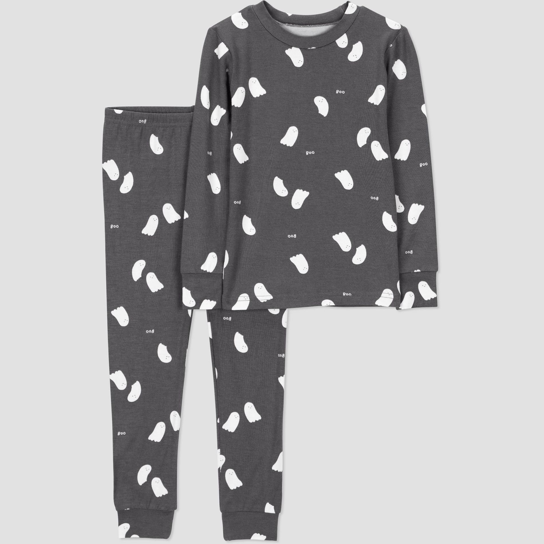 Carter's Just One You® Toddler 2pc Short Sleeve Comfy Soft Ghosts Pajama Set - Black 5T