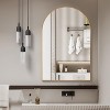 Gold Arched Bathroom Wall Mirror – Metal Frame - 2 of 4