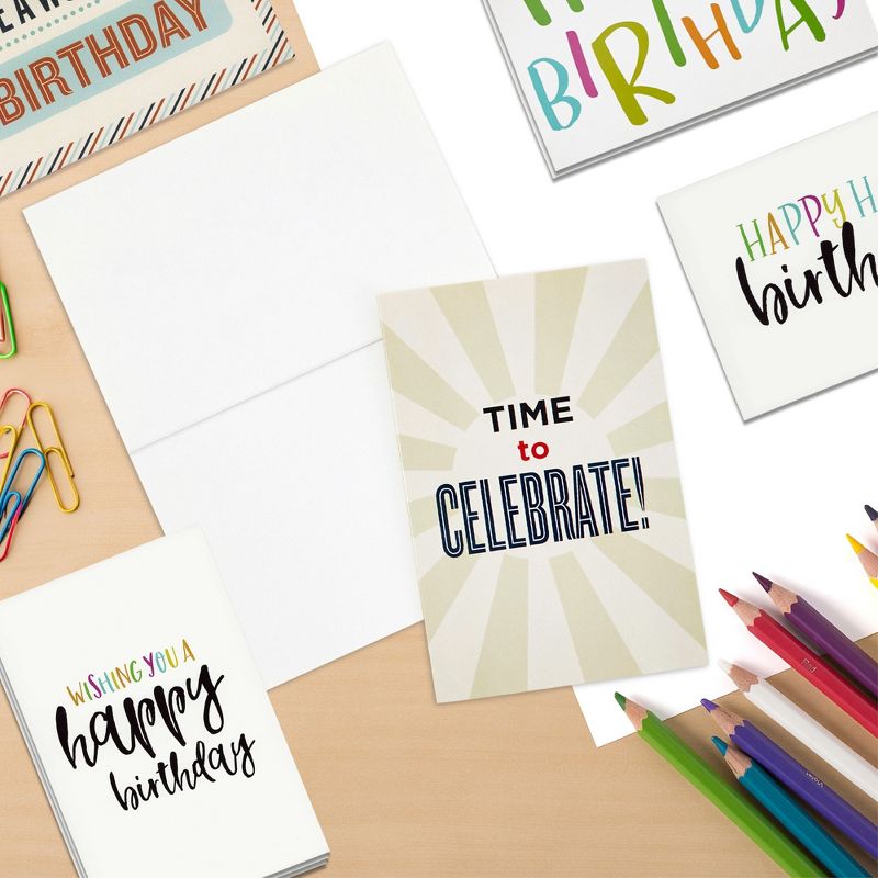 Best Paper Greetings 120 Pack 4x6-inch Happy Birthday Cards with Envelopes - Bulk Gift Set for Kids and Teachers (12 Assorted Designs), 5 of 8