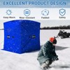 Ice Fishing Insulated Tent, 3-4 Person Shelter Large Pop-Up Portable Hub-Style Ice Fishing Shelter, 34 Square Feet of Fishable Area - 3 of 4