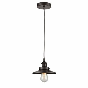 Railroad - 1 Light Cord Hung Mini Pendant In Modern Style-5.75 Inches Tall and 8 Inches Wide - 1 of 1