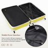 Luggage Set Of 3, Carry-on Luggage With USB Port, Airline Certified ABS Hard Shell Luggage With Cup Holder Spinner Wheels - 4 of 4