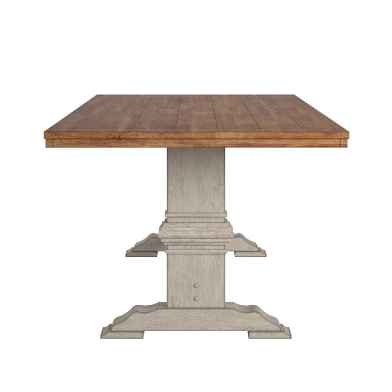Delaney Two Toned Rectangular Solid Wood Top Dining Table - Inspire Q, 5 of 6