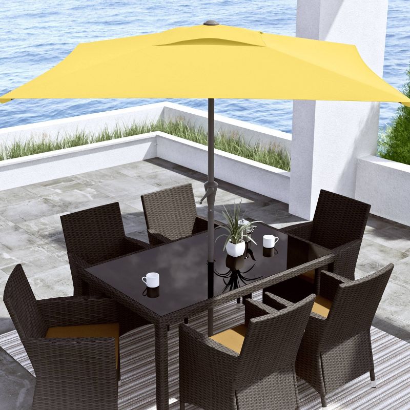 9' Square Titling Market Patio Umbrella with Base - CorLiving, 2 of 7