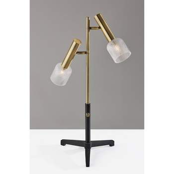 Melvin LED Table Lamp Antique Brass (Includes LED Light Bulb) Black - Adesso