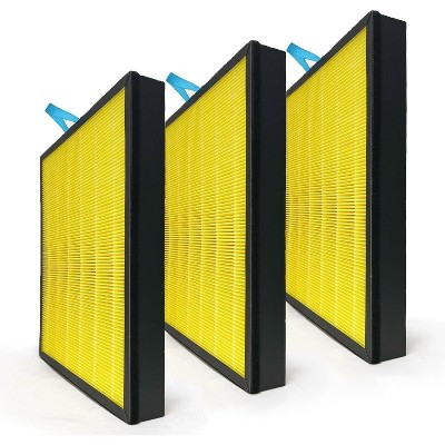 Nispira Vital 200S Pet Allegy 2-In-1 True HEPA Filter Replacement for Levoit Air Purifier Part Vital 200S-RF-PA LRF-V201-YUS, 3 Packs