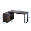 FUFU&GAGA Adjustable L Shaped Study Table Storage Drawers - 4 of 4