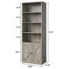 71.4" Tall Farmhouse 6-Shelf Wooden Bookcase with Doors, Industrial Display Storage for Bedroom, Living Room & Office - 3 of 4