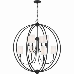 Crystorama Lighting Sylvan 8 - Light Chandelier in  Black Forged - 1 of 2
