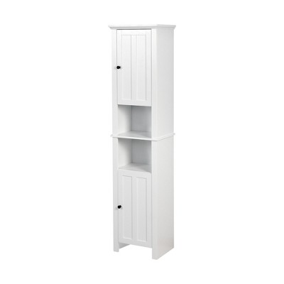 VANIRROR Bathroom Storage Cabinet, Floor Standing with 2 Doors, Wooden 6-Shelf Tall Cabinet for Bathroom, Living Room, or Office, 66.93" Tall