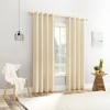 No. 918 1pc 40"x84" Laurel Textured Space Dye Semi-Sheer Back Tab Curtain Panel Taupe - 3 of 4
