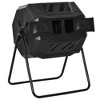 VYNXARIA Tumbling Compost Bin Outdoor 360¡ã Dual Chamber Rotating Composter 43 Gallon, Black - 4 of 4