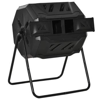 Gardeners Supply Company Deluxe Pyramid Composter II | Easy To Use Outdoor  Compost Piles Bin With Rain Collecting Lid & Side Vents for Good Aeration 