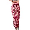 LA LEELA Women's Wrap Swimwear Cover up Sarong Wraps Vacation Beachwear Swimsuit Long Holiday Wear Bathing Suit Skirts One Size Red, Abstract - 3 of 4