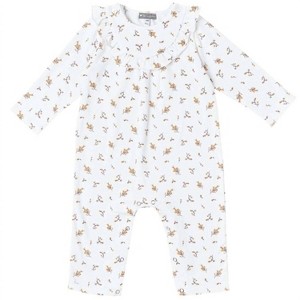 Girls' Floral Bib Jersey Romper - Petit Confection - 1 of 3