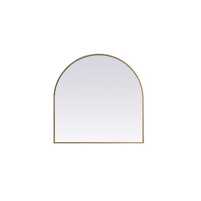 Elegant Lighting Metal Frame Arch Mirror 36x36 Inch in Brass