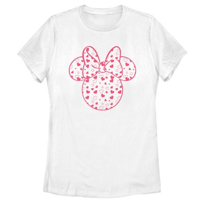 Women's Mickey & Friends Mickey and Friends Minnie Heart Silhouette T-Shirt