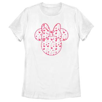 Women's Mickey & Friends Mickey and Friends Minnie Heart Silhouette T-Shirt