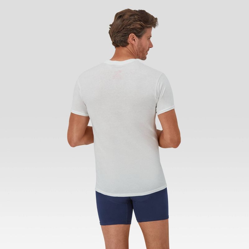 Hanes Premium Men's Slim Fit V-Neck T-Shirt 5pk - White, 4 of 7