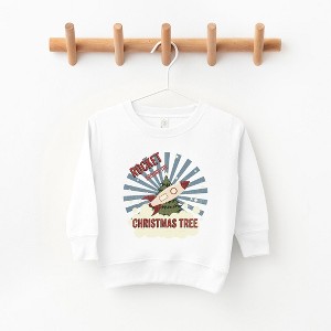 The Juniper Shop Rocket Around The Christmas Tree Toddler Graphic Sweatshirt - 1 of 3