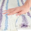 Unique Bargains Striped Pattern Soft Absorbent Machine Washable Non-Slip Bath mat - image 3 of 4