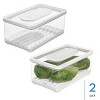 iDesign Large Fridge Produce Bin with Drainage Tray - Set of 2 - Clear - 2 of 4