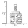 Black Bow Jewelry 14k White Gold, Varsity Collection, Small D/C Pendant, Number 59 - 2 of 3