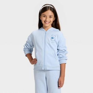 Girls' Fleece Hoodie Zip-Up Sweatshirt - Cat & Jack™ - 1 of 3