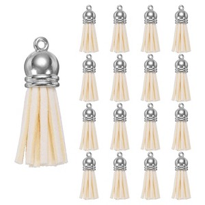 Unique Bargains PU Leather Craft Bracelets Jewelry Making Keychain Tassels 200 Pcs - 1 of 4